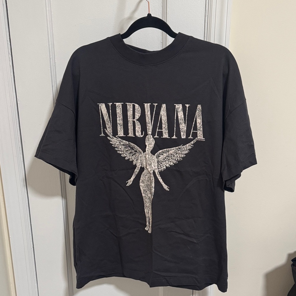 H&M Black Nirvana Graphic Tee